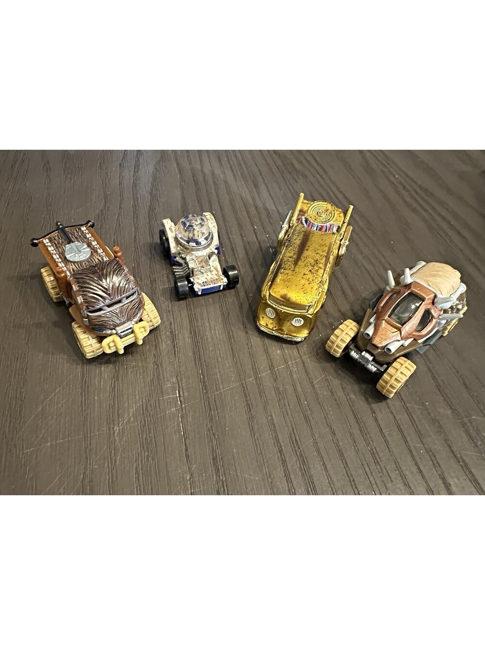 Hot Wheels Star Wars Character Cars Lot Chewbacca R2-D2 C-3PO Tusken Raider